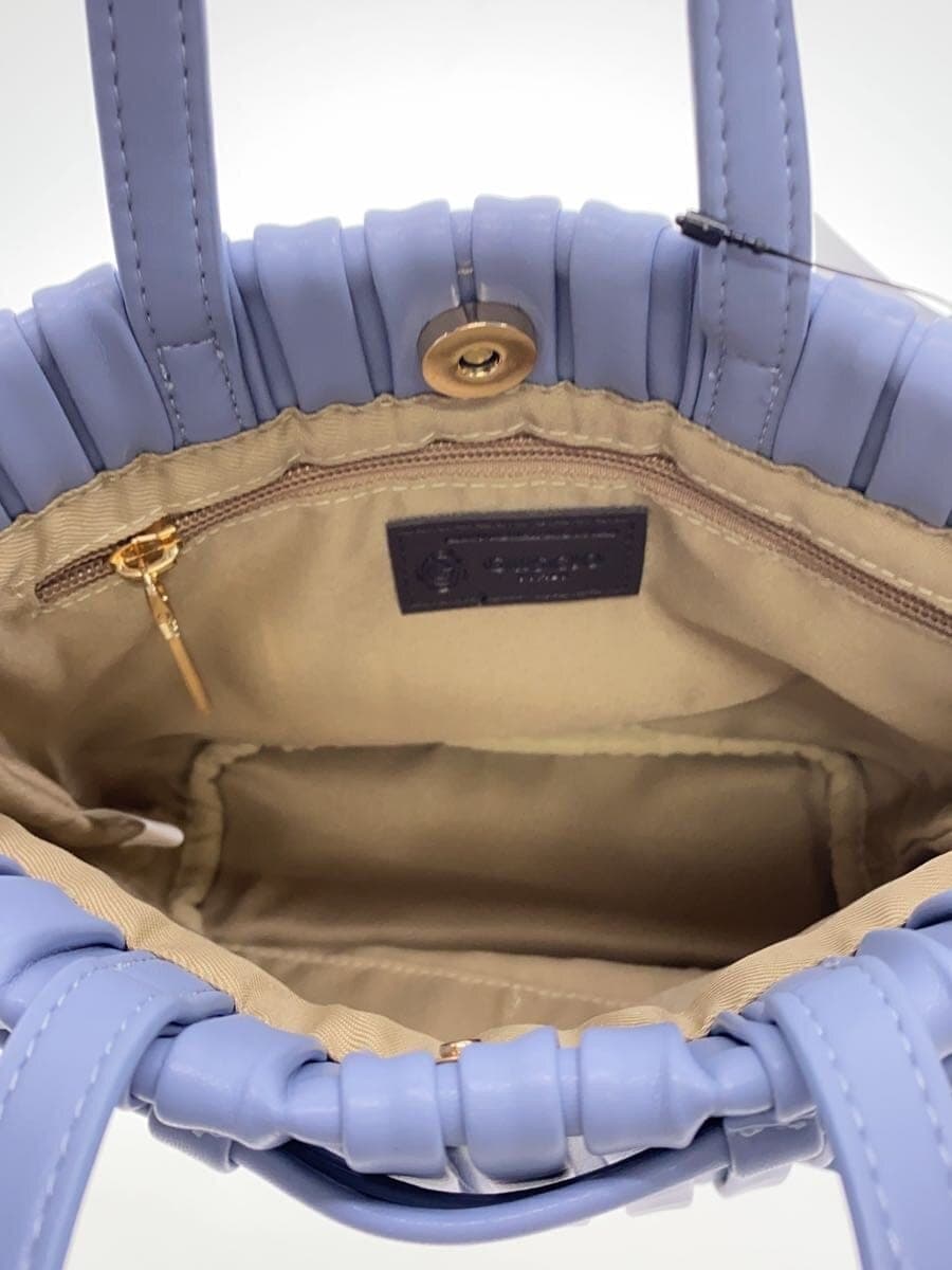 GUSCIO Shoulder Bag Leather Blue 6