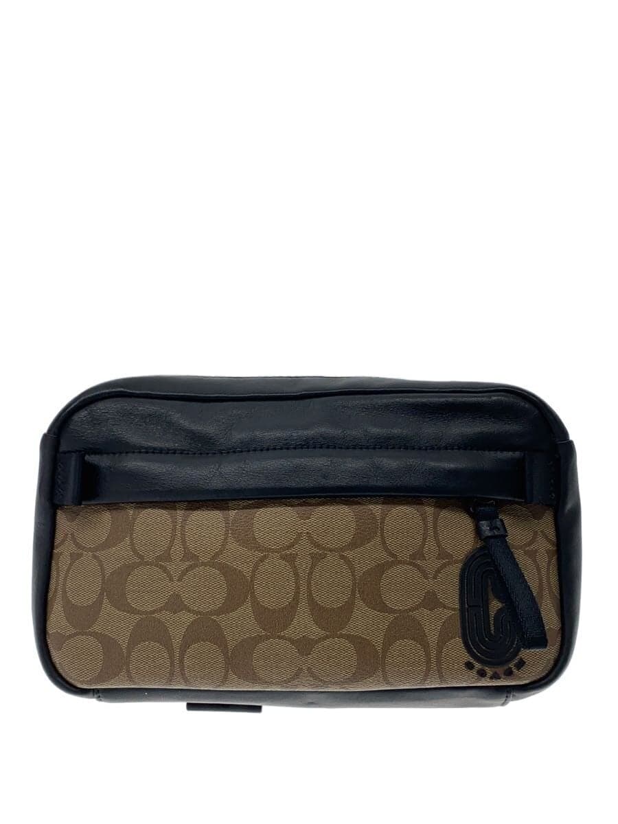 COACH Waist Bag BLK All Over Pattern 89918