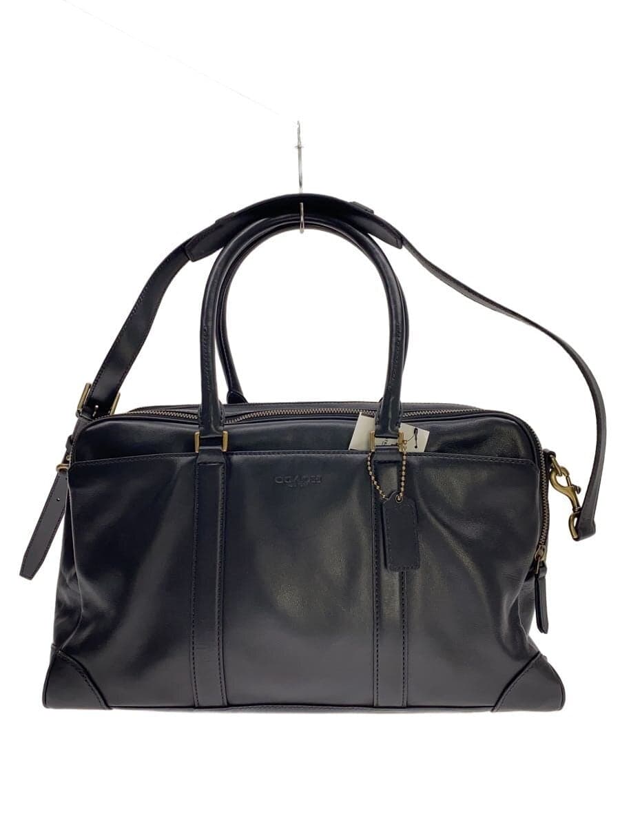 COACH Boston Bag Leather Black 71401