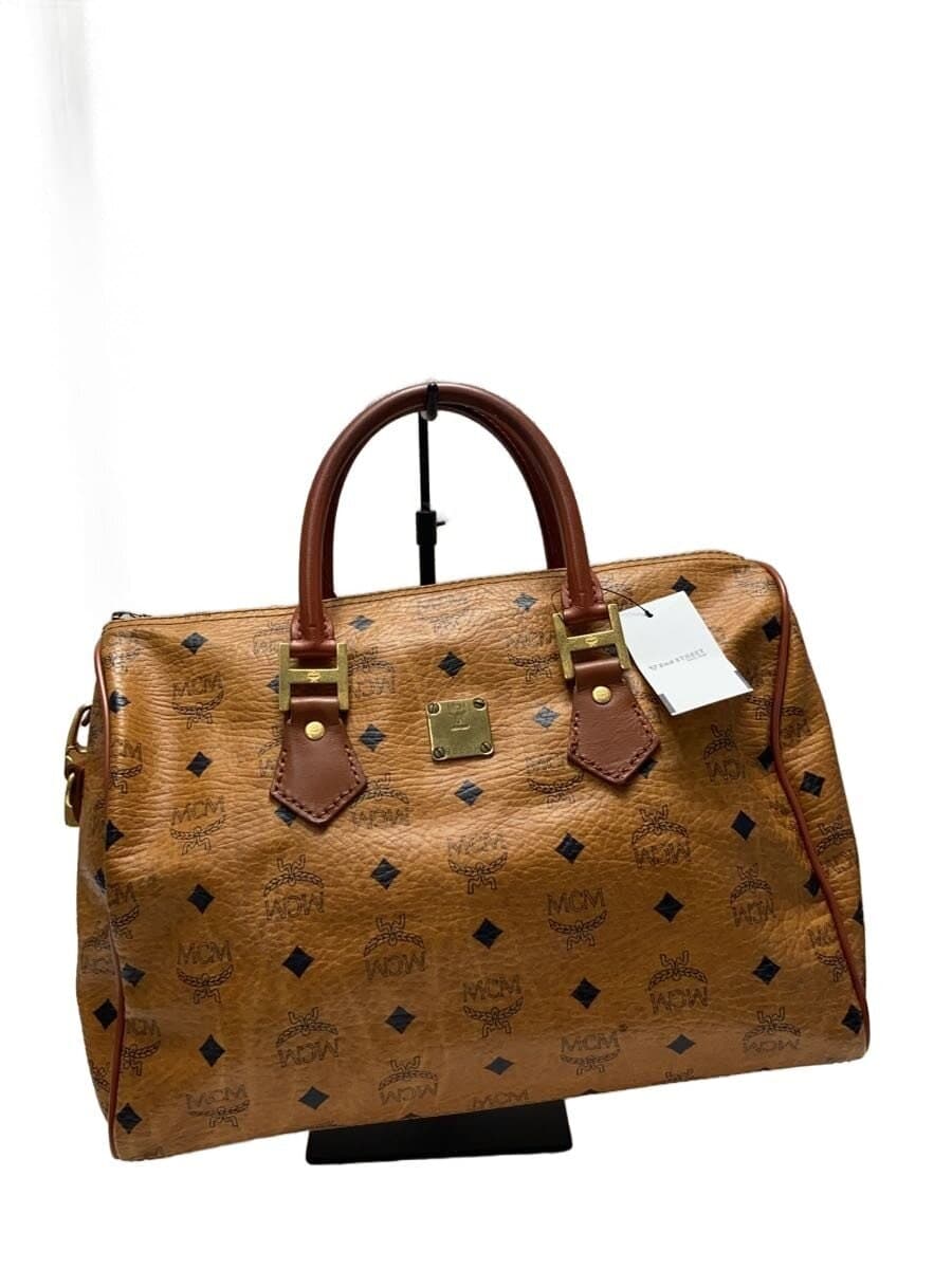 MCM Boston Bag Leather CML All-over Pattern