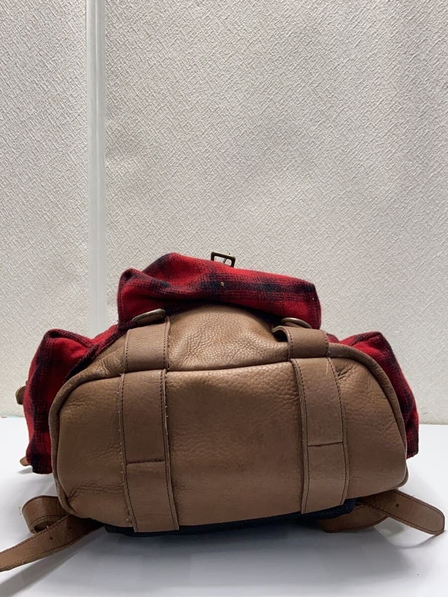 L.L.Bean Backpack Wool RED All-over pattern 4