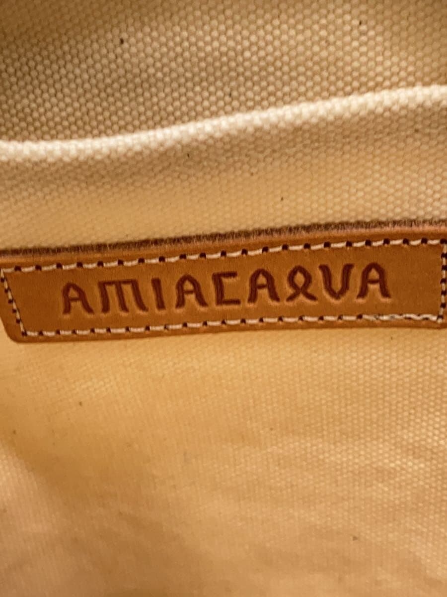 AMIACALVA Shoulder Bag Canvas WHT 5