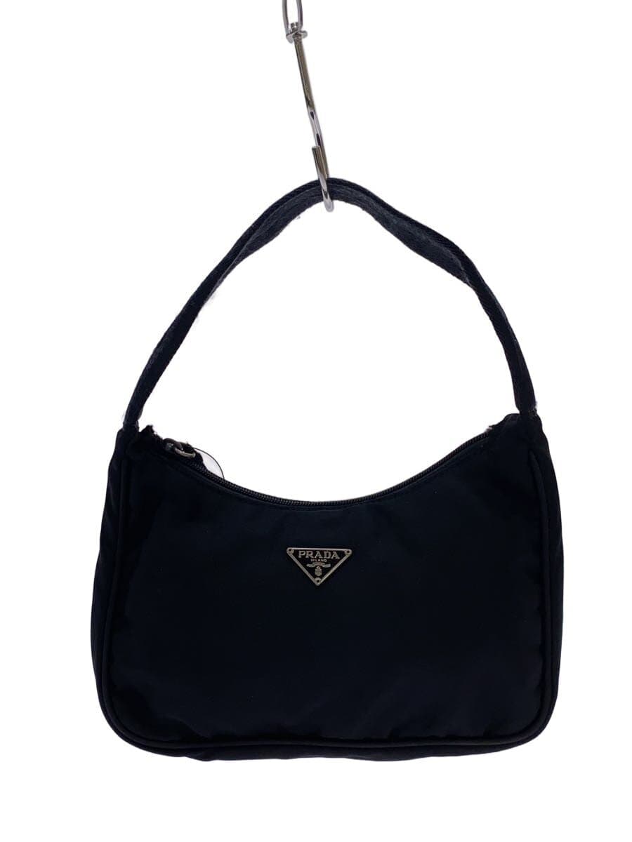 PRADA Handbag Nylon BLK Solid