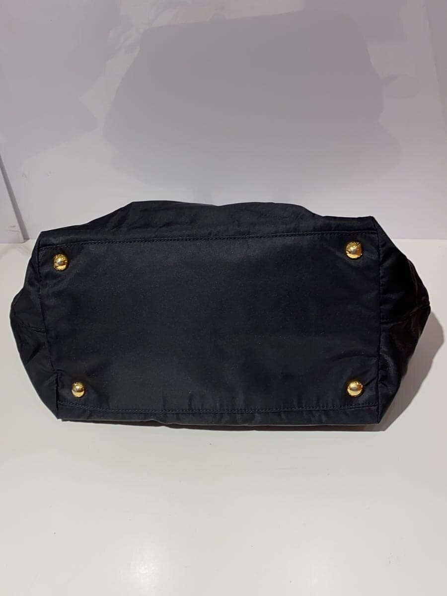 PRADA Ribbon Design Handbag Nylon BLK BN1601 4