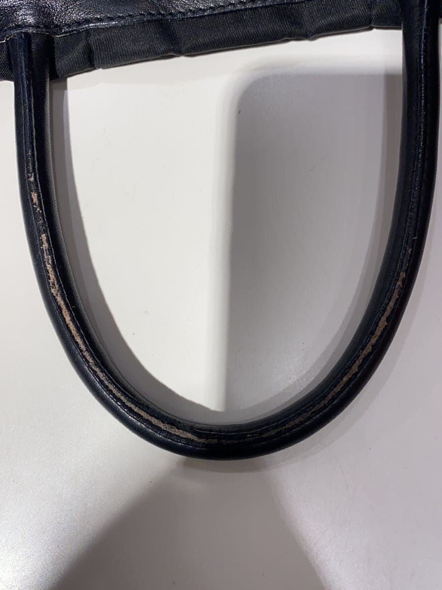 PRADA Ribbon Design Handbag Nylon BLK BN1601 7