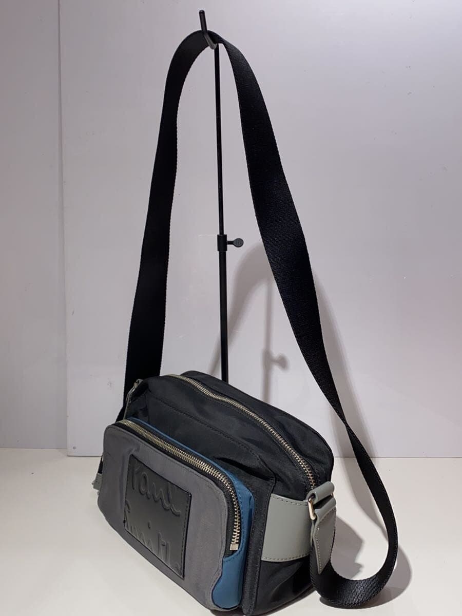 Paul Smith Logo Embossed Shoulder Bag Nylon BLK 2
