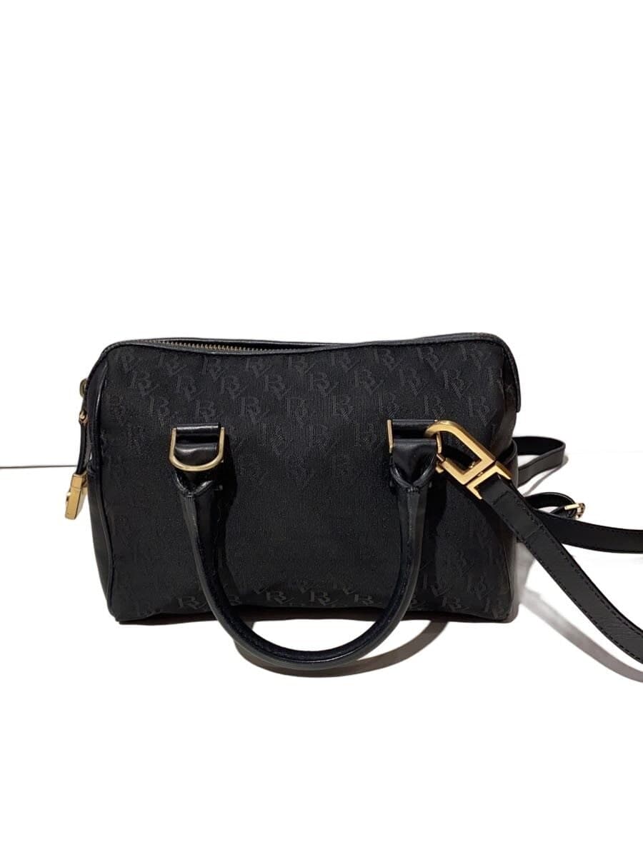 BOTTEGA VENETA Monogram Mini Boston Shoulder Bag BLK