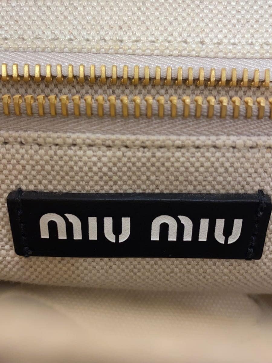MIU MIU Handbag Canvas BEG All Over Pattern 5