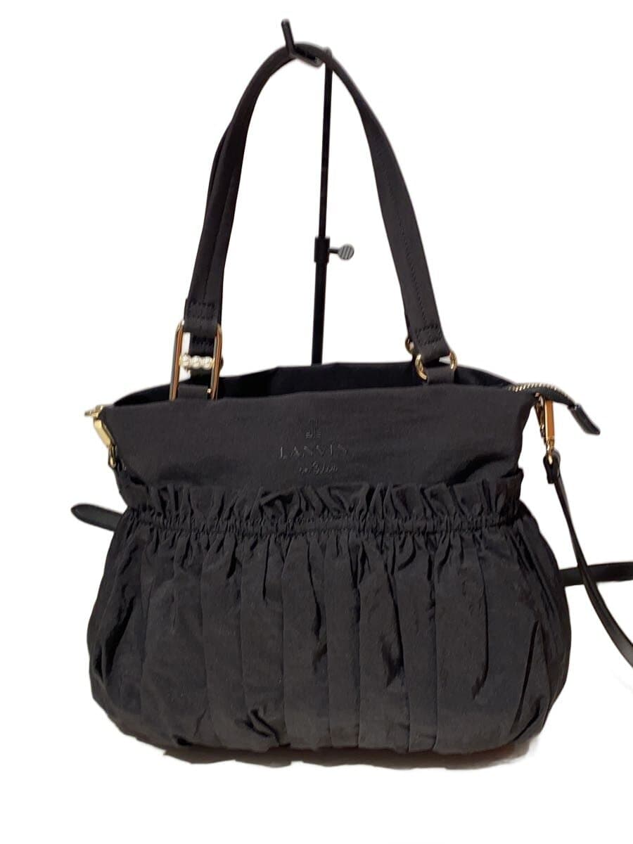 LANVIN en Bleu Graceful 2-Way Shoulder Bag BLK