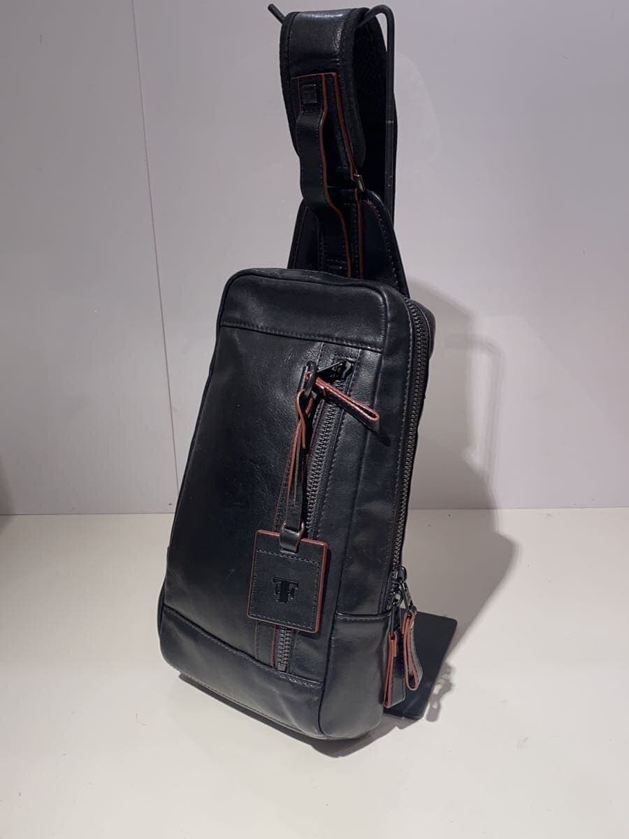 FUJITAKA Shoulder Bag Leather BLK 615920 2