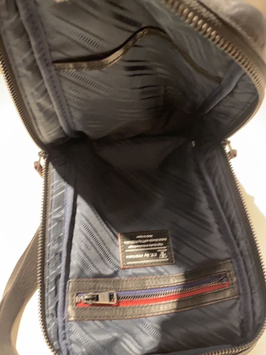 FUJITAKA Shoulder Bag Leather BLK 615920 6