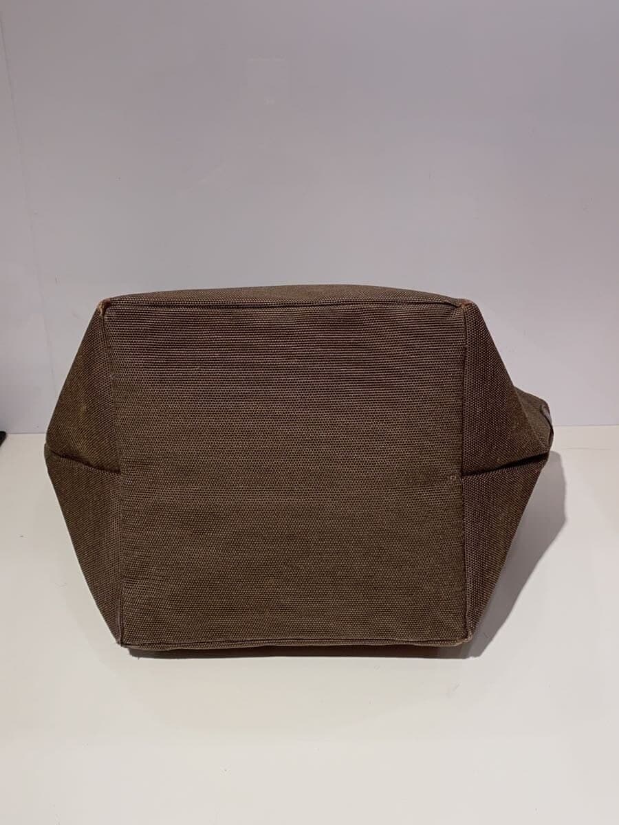 Herve Chapelier Boat Shape Tote Bag Canvas BRW 4