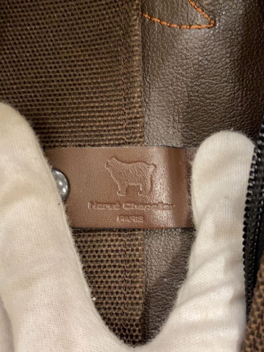 Herve Chapelier Boat Shape Tote Bag Canvas BRW 5