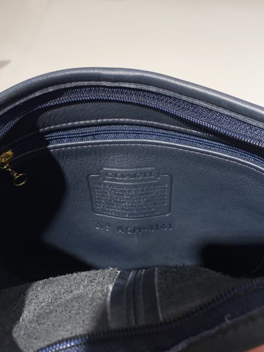 COACH shoulder bag leather NVY 4141 6