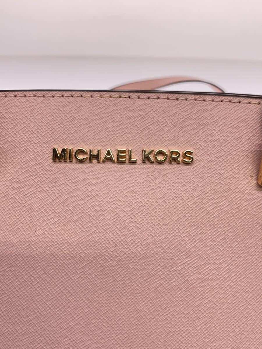 MICHAEL KORS Handbag PVC Pink Solid Color AC-1903 5