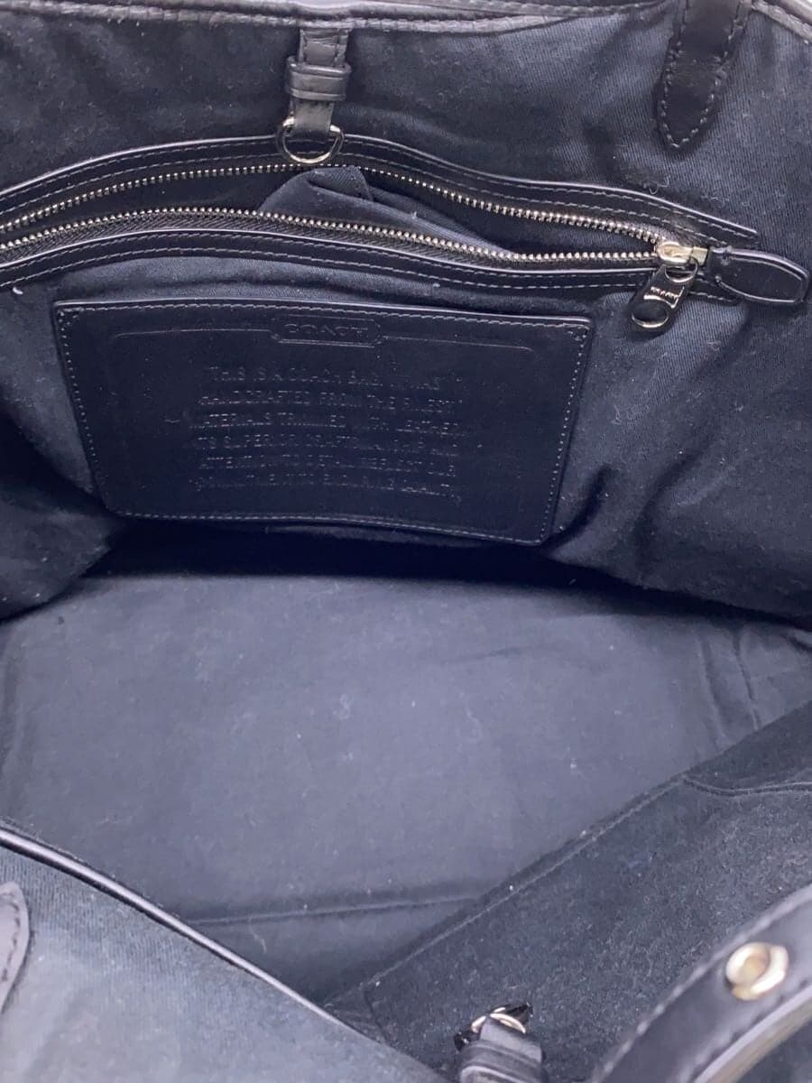 COACH tote bag -- BLK all-over pattern 6