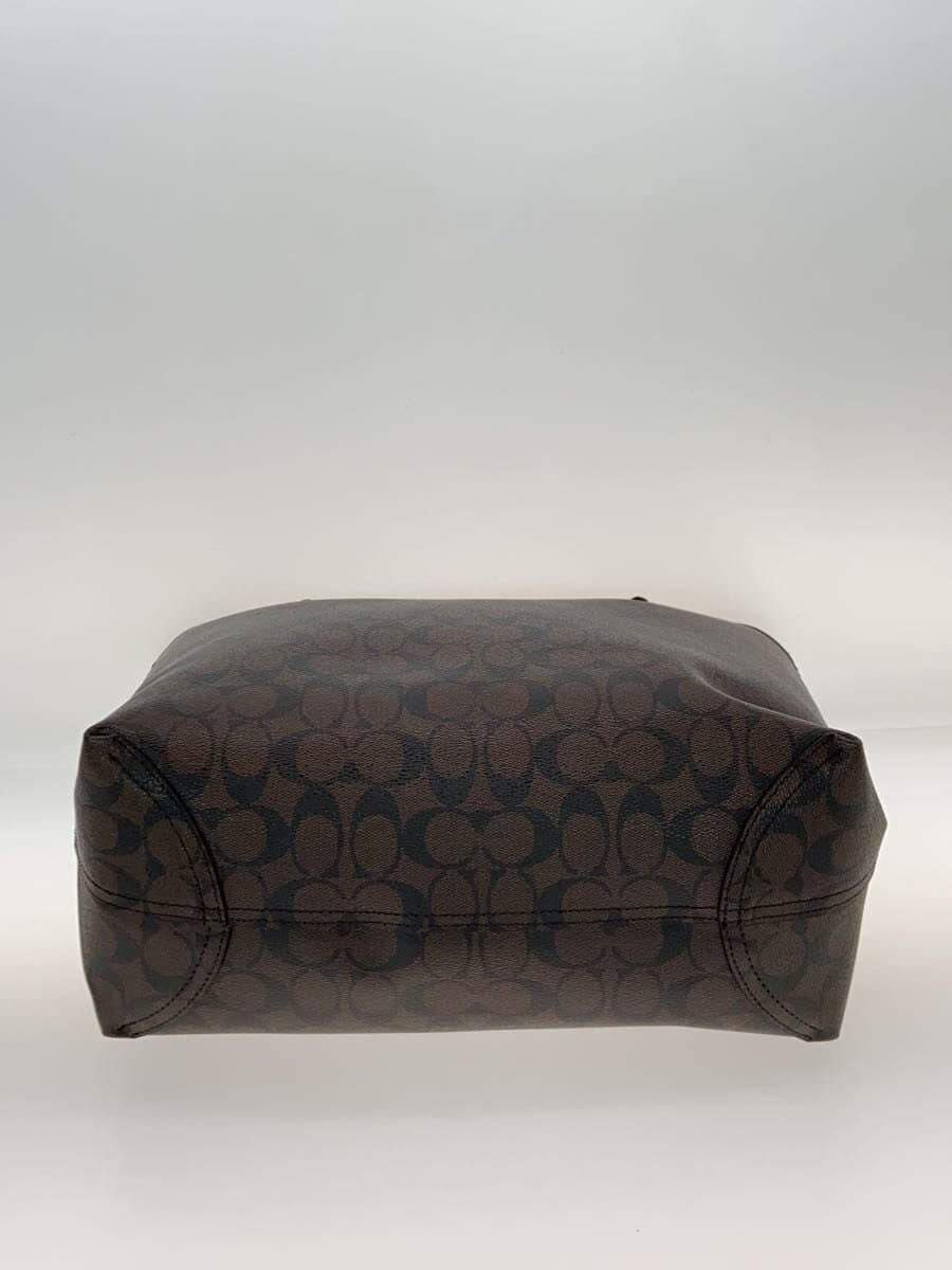 COACH tote bag leather BRW all-over pattern 4