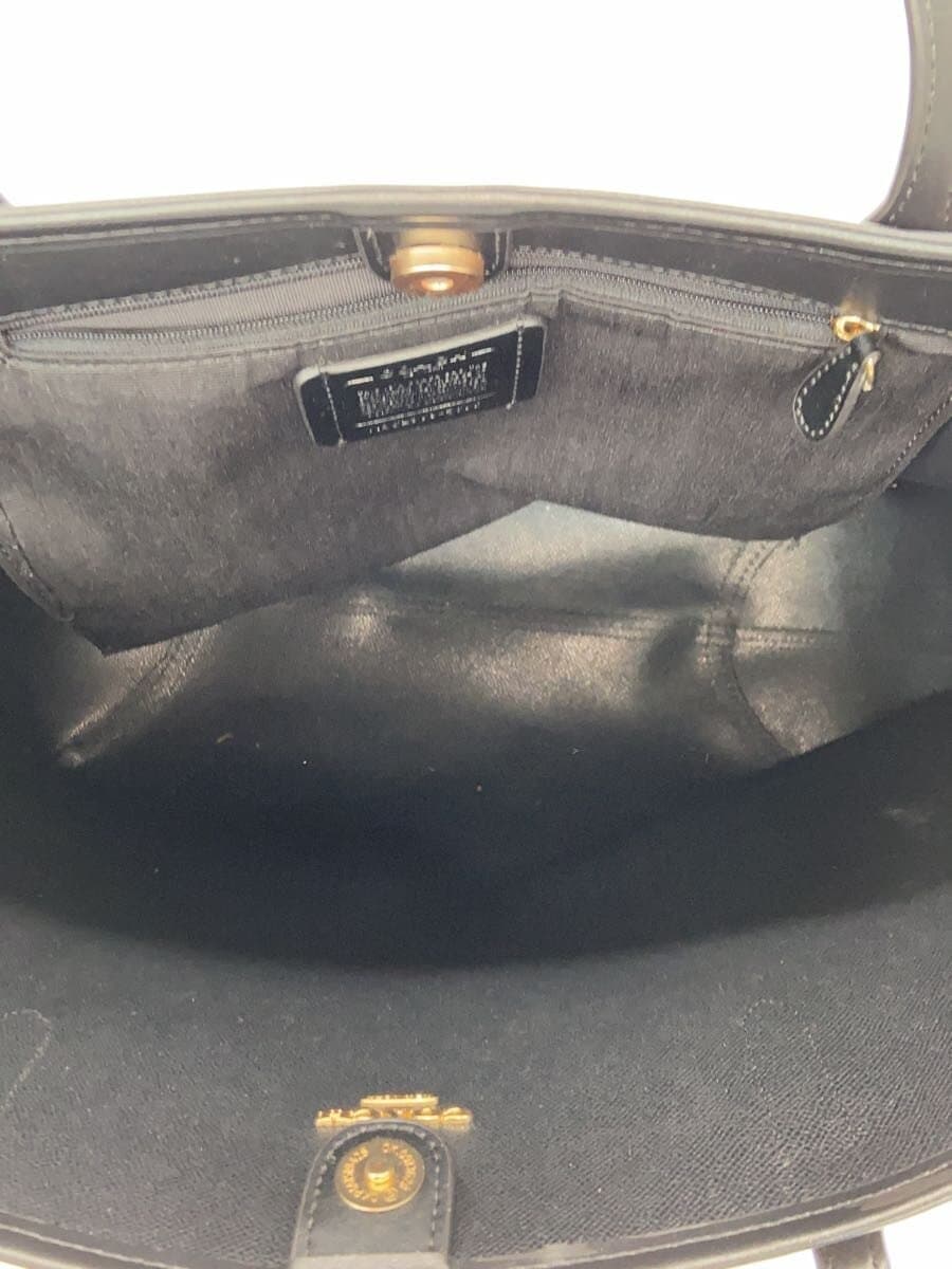 COACH tote bag leather BRW all-over pattern 6