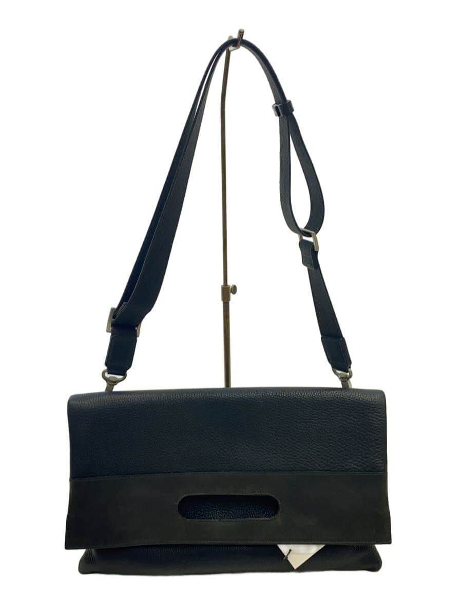 HERGOPOCH2-Way Clutch Bag Shoulder Bag Leather BLK KG-GS