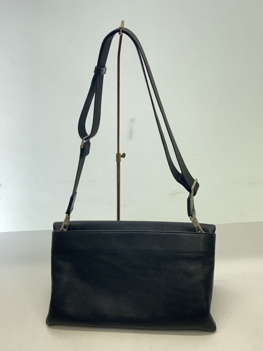 HERGOPOCH2-Way Clutch Bag Shoulder Bag Leather BLK KG-GS 3