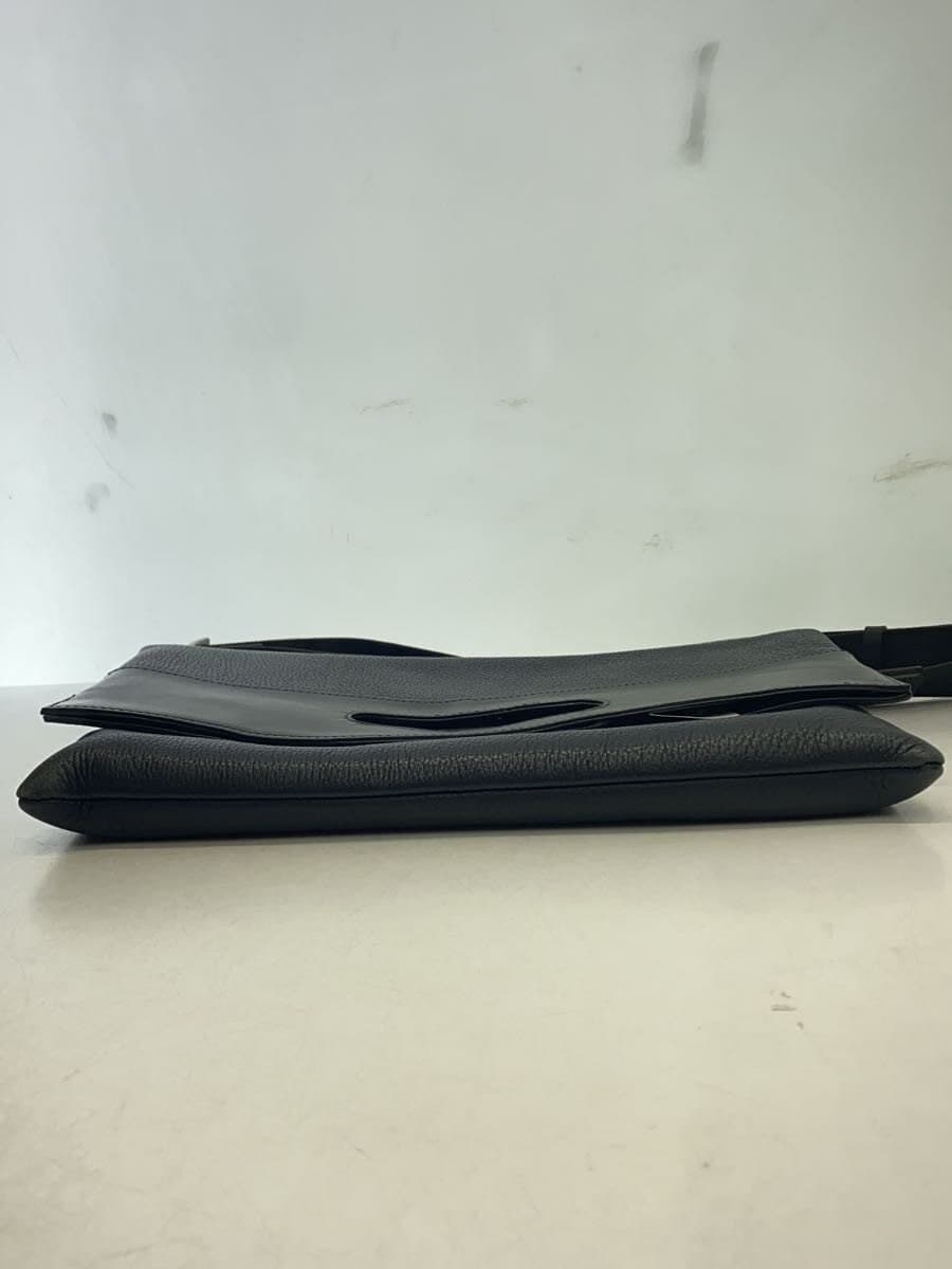 HERGOPOCH2-Way Clutch Bag Shoulder Bag Leather BLK KG-GS 4