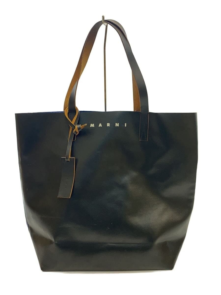 MARNI Tote Bag PVC BLU BLK by Color SHMQ0000A3 P2382