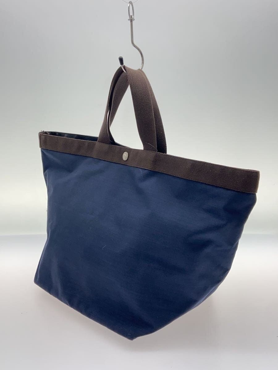 Herve Chapelier Boat Shape Tote Bottom Soil Corner Scuff Tote Bag Nylon NVY 707C 2