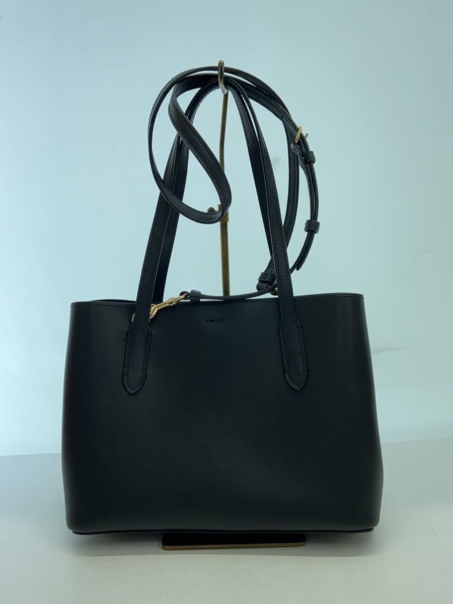 COACH Mini Abbey New Carryall Shoulder Bag Leather BLK F73277 3