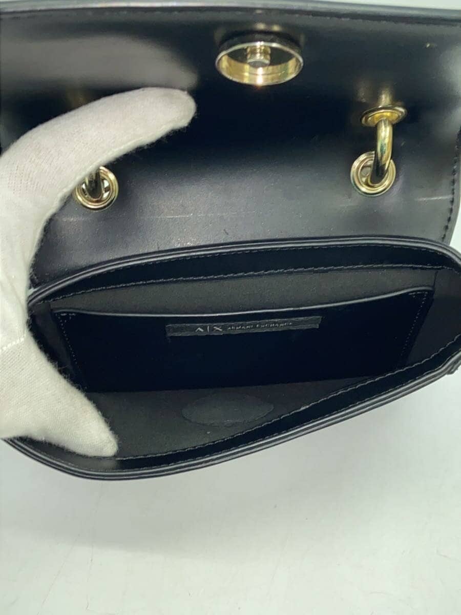 ARMANI EXCHANGE Shoulder Bag Leather BLK 6
