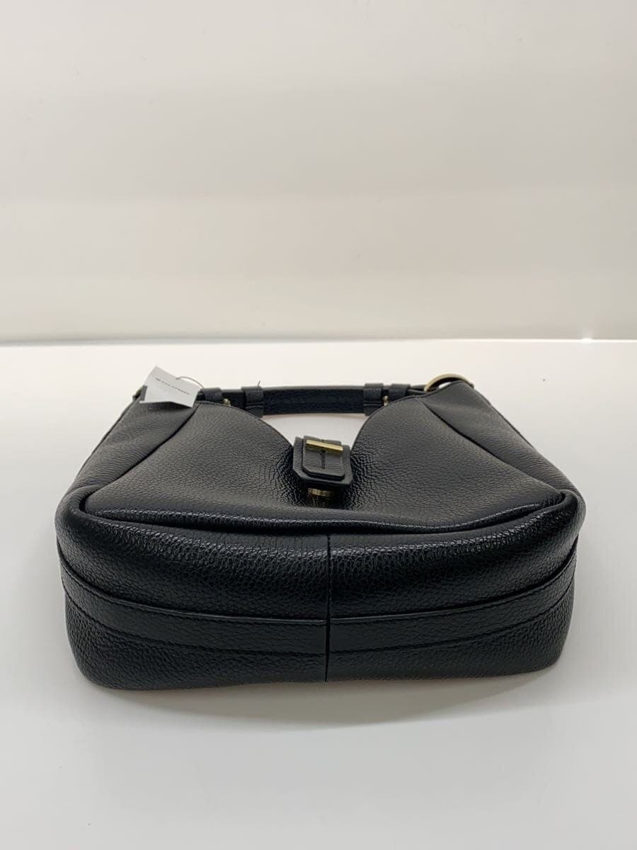 LORISTELLA Shrink Leather Hobo Bag 2WAY Handbag Leather BLK 4