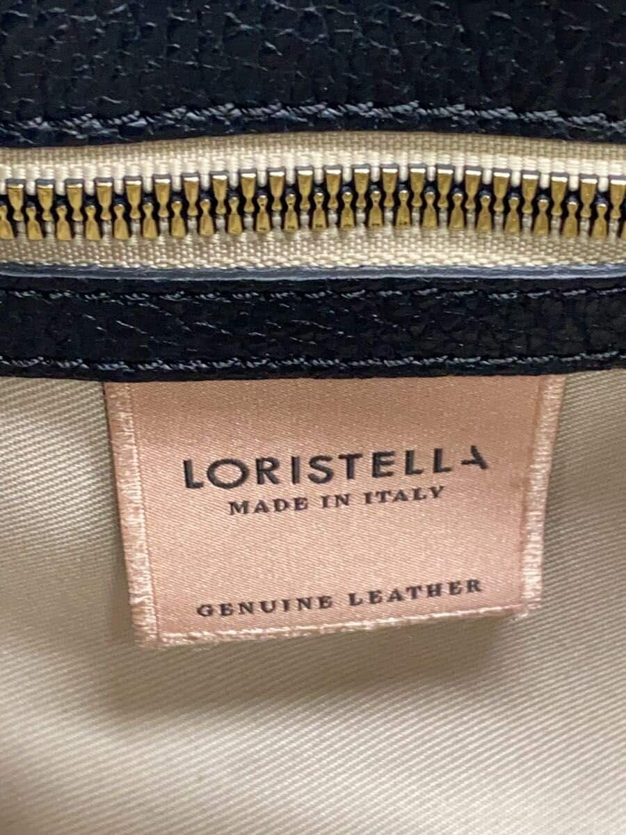 LORISTELLA Shrink Leather Hobo Bag 2WAY Handbag Leather BLK 5