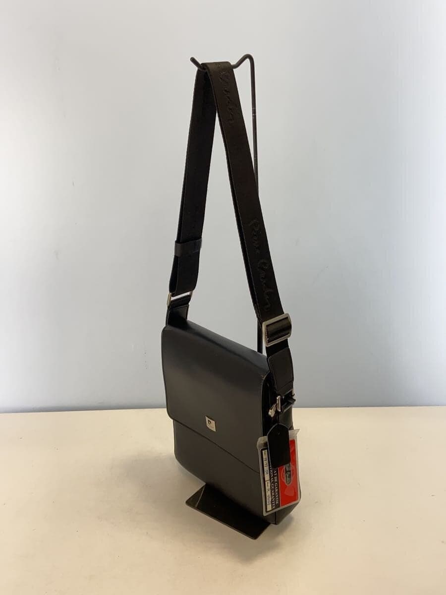 pierre cardin Shoulder Bag Leather BLK Solid 2