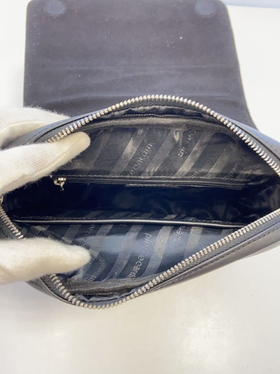 pierre cardin Shoulder Bag Leather BLK Solid 6