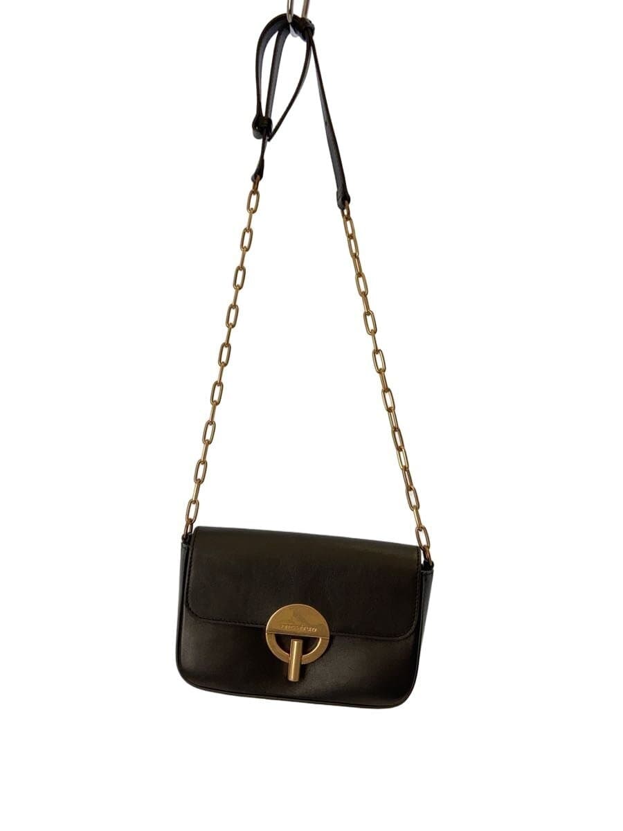 vanessabruno Shoulder Bag Leather BLK Solid