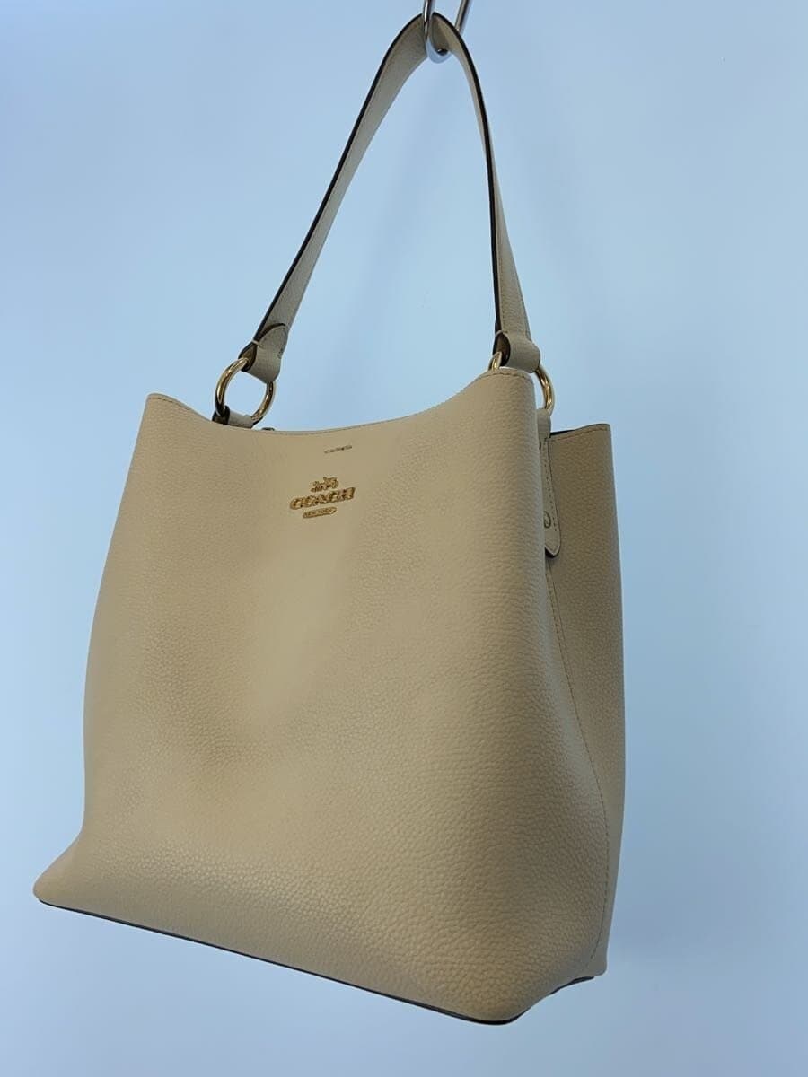 COACH Town Bucket Bag Leather WHT 91122 2