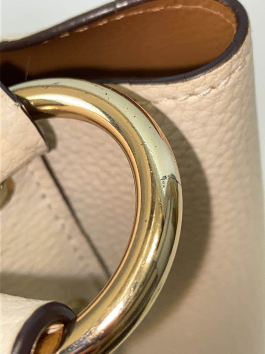 COACH Town Bucket Bag Leather WHT 91122 7