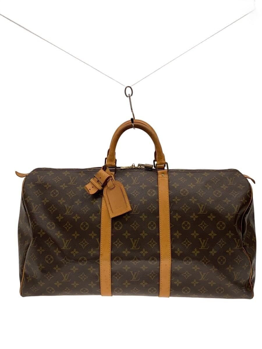 LOUIS VUITTON Keepall 55_Monogram Canvas PVC BRW