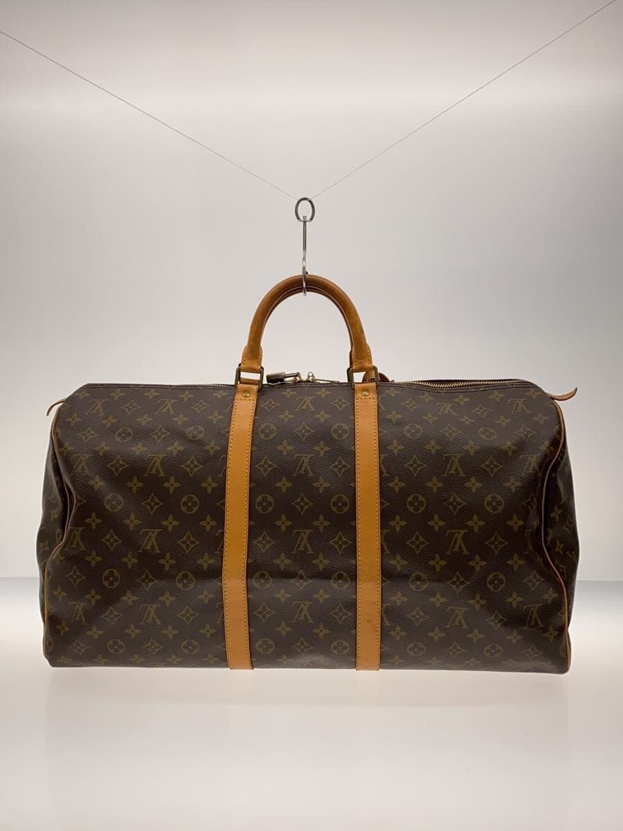 LOUIS VUITTON Keepall 55_Monogram Canvas PVC BRW 3