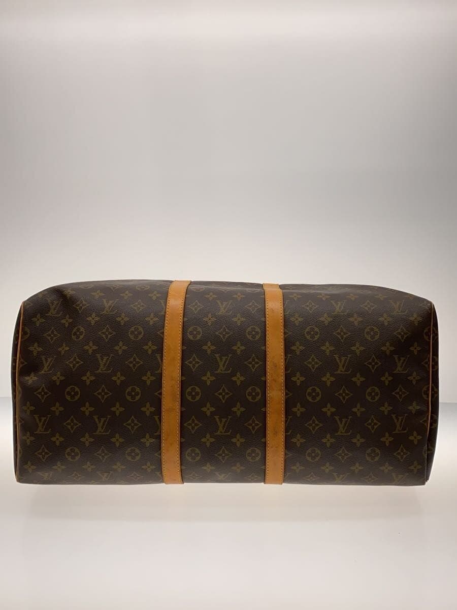 LOUIS VUITTON Keepall 55_Monogram Canvas PVC BRW 4