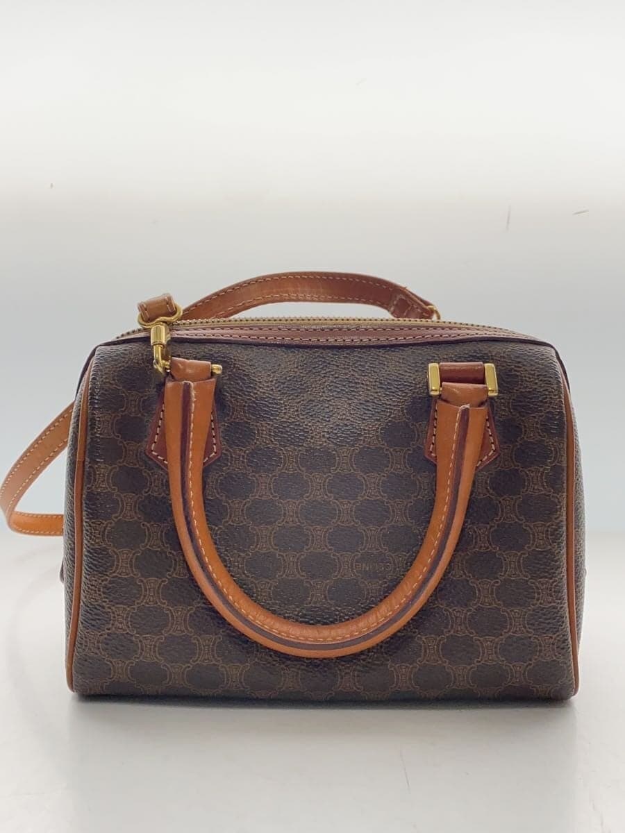 CELINE Shoulder Bag Rayon BRW All Over Pattern 3