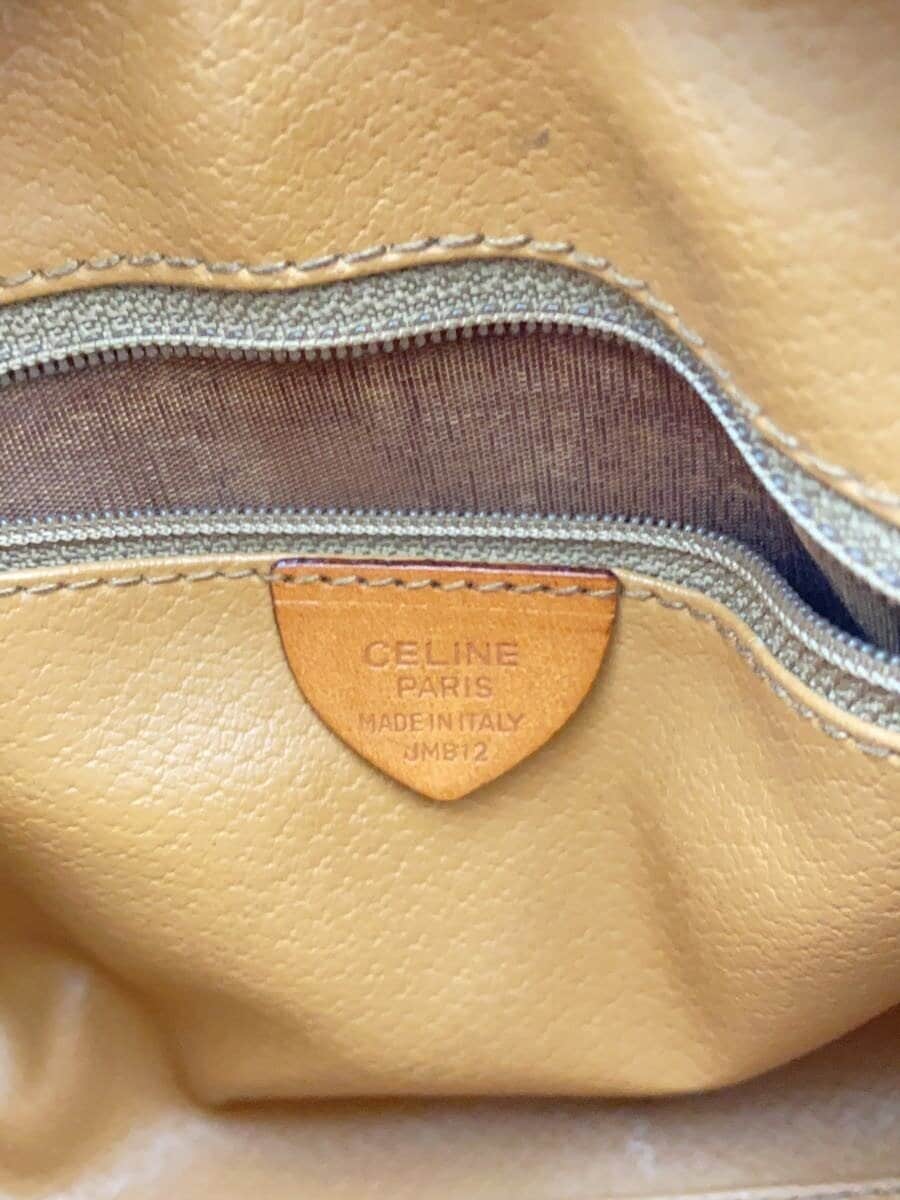 CELINE Shoulder Bag Rayon BRW All Over Pattern 5