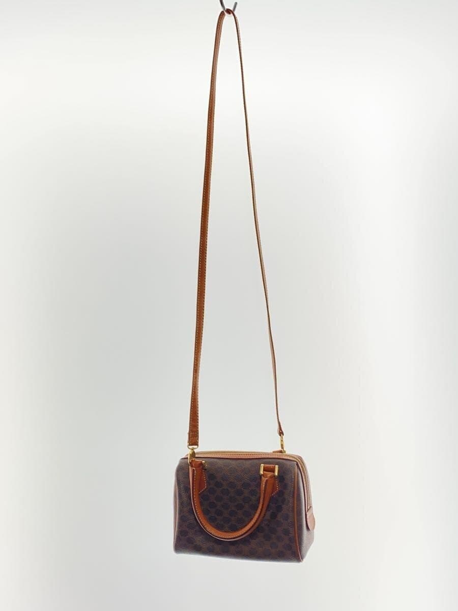 CELINE Shoulder Bag Rayon BRW All Over Pattern 7