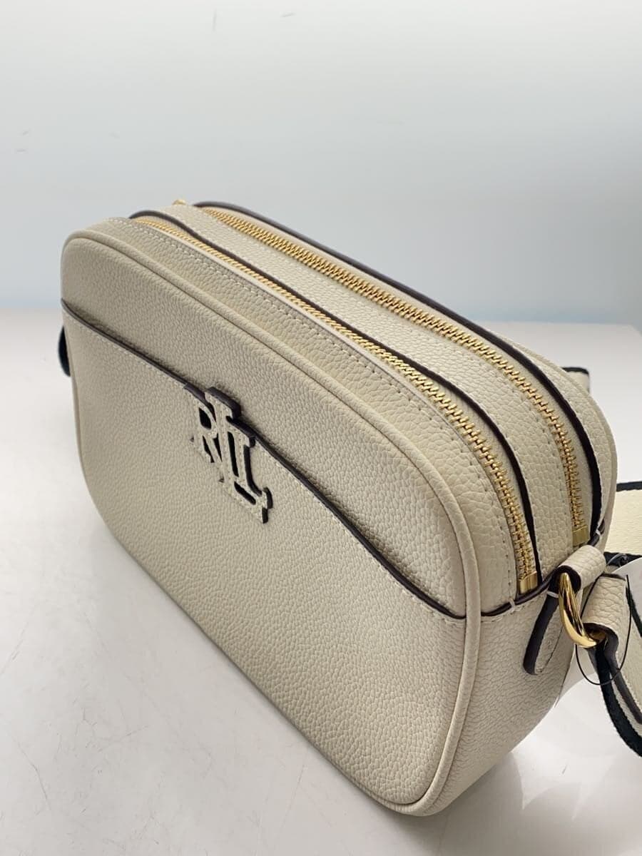 LAUREN RALPH LAUREN Shoulder Bag Leather WHT Solid 2