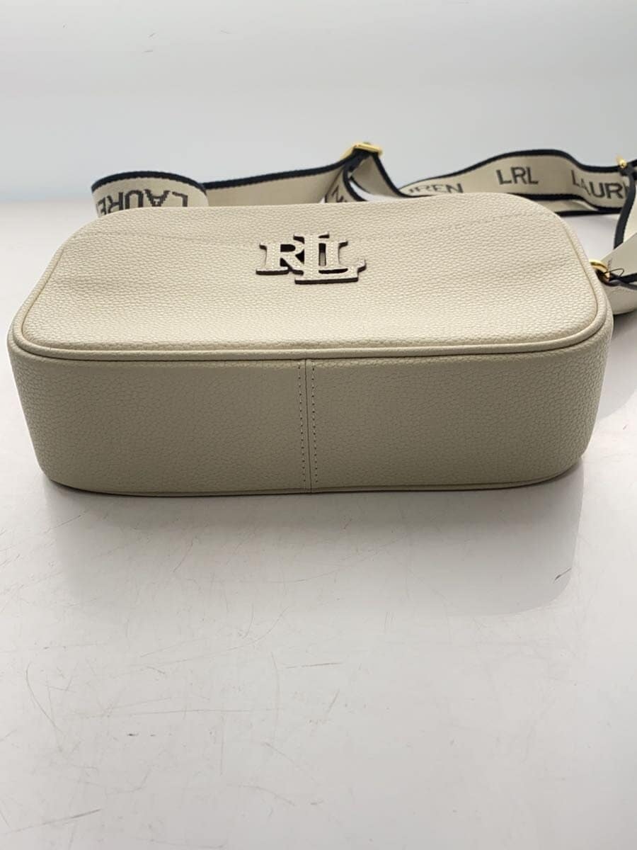 LAUREN RALPH LAUREN Shoulder Bag Leather WHT Solid 4