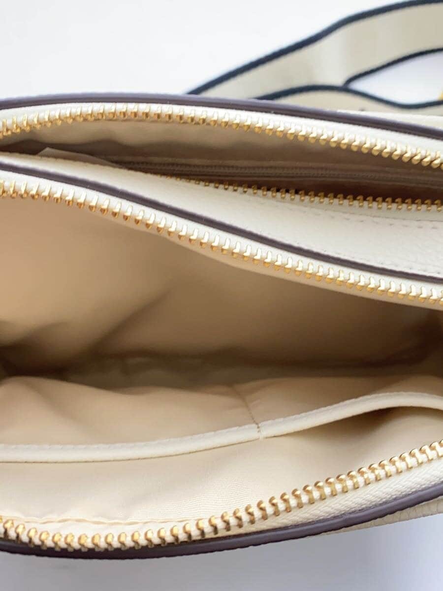 LAUREN RALPH LAUREN Shoulder Bag Leather WHT Solid 7