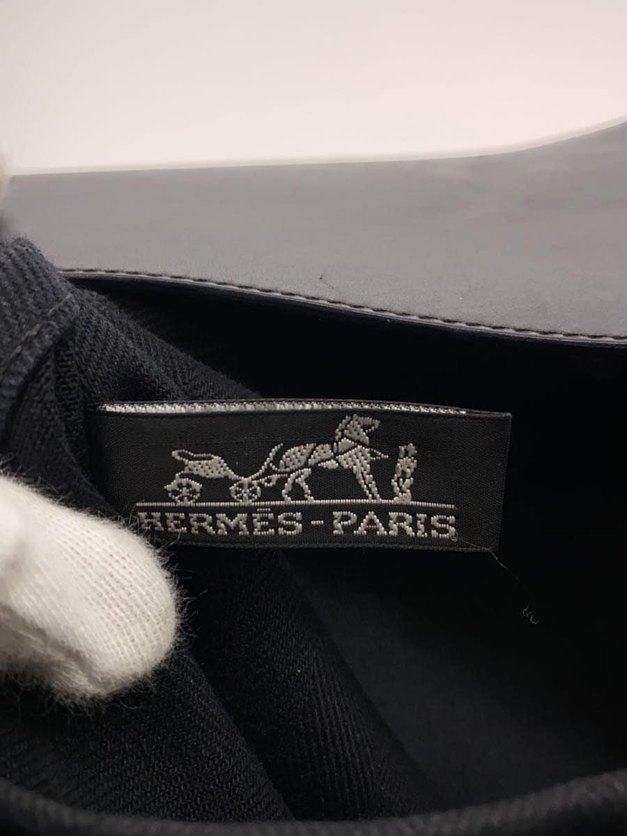 HERMES Valparaiso MM Tote Bag Cotton Navy Scuff marks on corners Discoloration 5