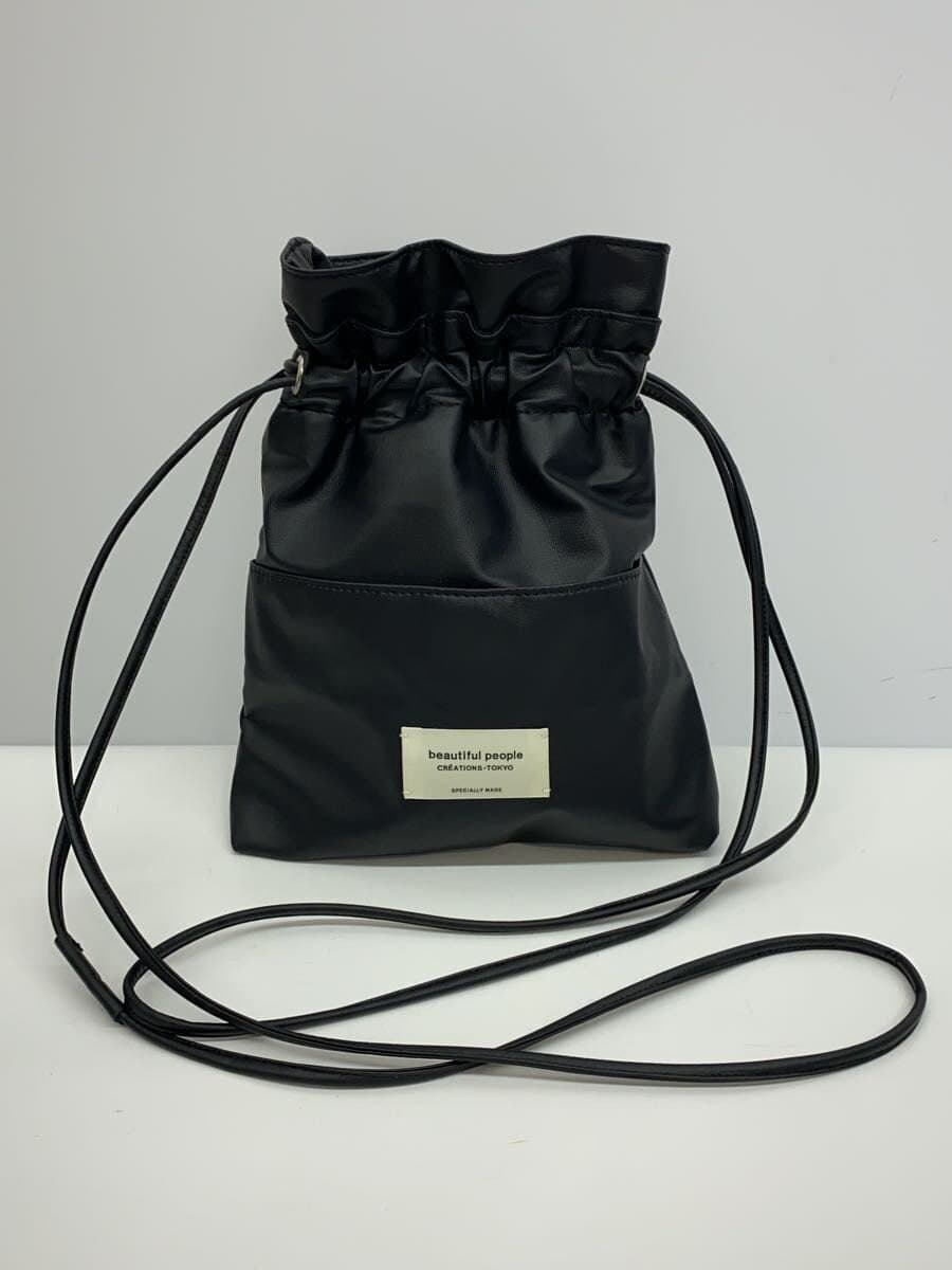 beautiful people Shoulder Bag Faux Leather BLK 1186611989