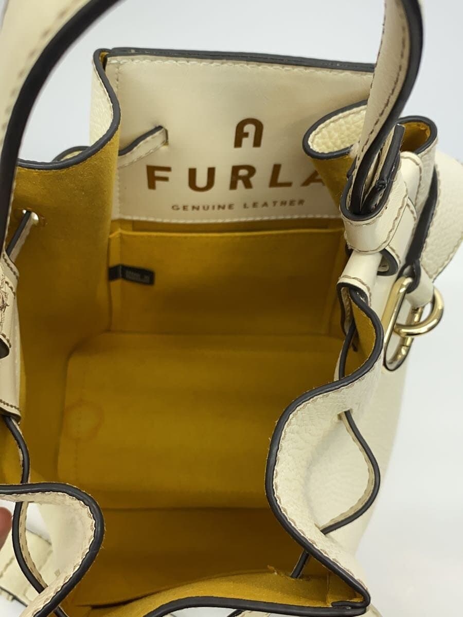 FURLA Bucket Bag Leather WHT 6