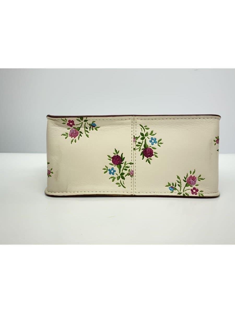 COACH Shoulder Bag Leather WHT Floral 22553 4