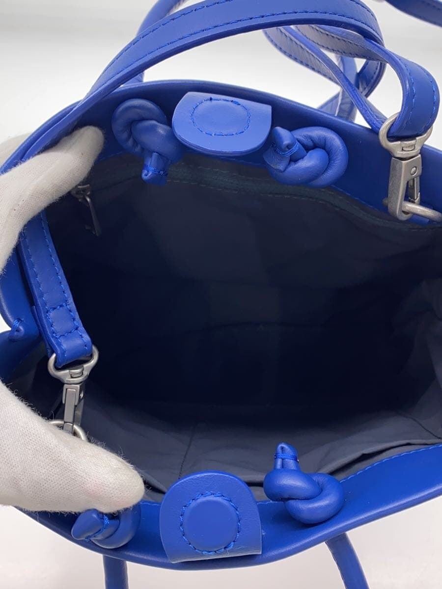 camper Shoulder Bag Leather BLU Solid 52632-31 6